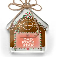 Ornament tiskani jedan bočni tata rock zvijezde očev dan Nautički brod Whears Božić Neonblond