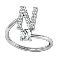 Prstenovi prsta Postavi engleski stil slova Dijamantna umetnuta prstena Korejska verzija minimalistička kombinacija sa otvorenim prstenom