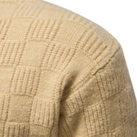jsaierl muški džemper pleteno kornjače izrez topli čvrsti gornji dugi rukav klasični džemper s tankom