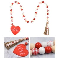 Veliki stakleni kuglični ukras božićne perlice za Valentinovo, privjesak na dan privjesak drvene perle