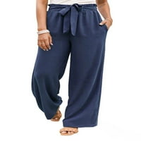 Široke pantalone za noge za žene visokog struka Poslovne casual pantalone Radne pantalone labave ljetne