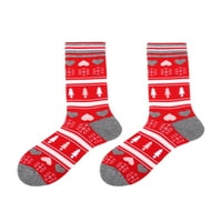 Pudcoco božićne odrasle osobe visoke čarape uzorak uzorak na sredini tele Čarape