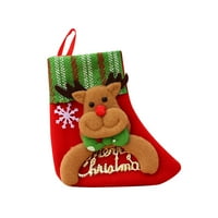 Veki Božićne čarape Trpe božićne torbe za čarape i božićne čarape za zabavu ukras i božićni crtani crveni set Božićni vijenac za stepenice FT