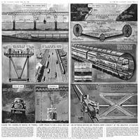 Projekti za put i željezničku vezu između Britanije i France Print by ® ilustrirani London News Ltdmary