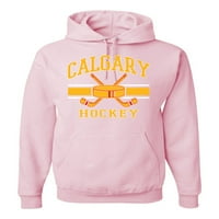Wild Bobby Grad Calgary Hockey Fantasy Fan Sports Unise Dukserica, svijetlo ružičasta, 3x-velika