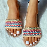 DMQupv papuče Žene posteljina Početna Zatvoreni otvoreni nožni prsti s cipelama na plaži Papuče s ženskim veličina papuče cipele Multicolor 270