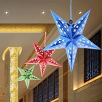 3D Star Paper Hanging Hollow Pentagram Lampshade Xmas Božićno ukrašavanje stabla