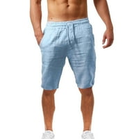 Wozhidaoke muške kratke hlače modne ležerne ljetne kratke hlače pamučne muške čvrste i muške hlače plave