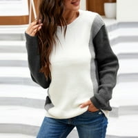 Ženski leopard print susperio džemper V izrez nevolje za pletenje pulover Jumper Top muške zimske košulje