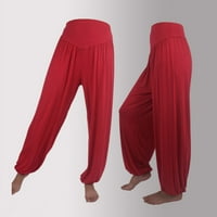Ležerne pantalone za žene Trendi elastične labave ležerne meke joga sportske plesne pantalone