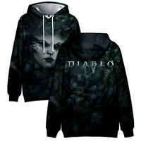 Diablo IV 3D Print Ženske muškarce Dukseri Duks duge rukav modna ležerna štampa
