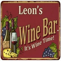 Leon's Crveni vinski bar Poklon metal potpisuje kućni dekor 108120054367