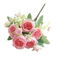 Yuehao umjetni cvjetovi snopi umjetni božurni cvjetovi ruža kućna zabava vjenčani ukrasni ruže Bouquet