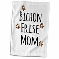 3Droza Bichon Frize Dog Mama - Doggie prema pasminu - Brown Muddy Paw Prints - Doggy Lover - Mama vlasnik