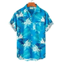 Kokosova košulja za muškarce Ljeto kratki rukav muški odjeća modni rever dugme Top Beach Holiday Muška