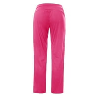 Ženske hlače za noge Slim Softty topli elastični pamuk Elegant Hallow opuštena vruća ružičasta koja