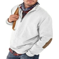 Muški pulover dukseri dugih rukava sa štandom sa ovratnikom Ležerne prilike na vrh Sports Khaki M