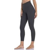 Hanas Fashion Socks ženski visoki struk čvrste boje uska fitness joga hlače nude skrivene joge hlače