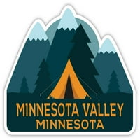 Minnesota Valley Minnesota Suvenir Frižider Magnet Kamp TENT dizajn