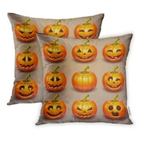 Narančasto smiješno bundeve za Halloween Food Slatka jastučna jastučna navlaka od 2