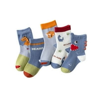 Toddler Baby Boys Dječji slatki šareni dinosaur uzorak neklizajućeg pamučnog srednjeg čarape tako da