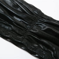 Ženska ljetna tunika kratkih rukava vrhova kratkih rukava CALEST CALEST TOPS Solid Print Black M