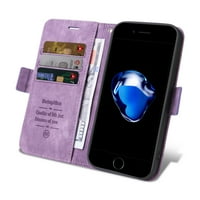 Mantto Case Fit za iPhone se iphone se iphone iPhone, premium PU kožna magnetska flip stalka udara otporna