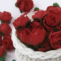 Umjetna ruža Roses Garland Cvijeće Cvijeće Cvijeće Bijele glave Crveni ukras
