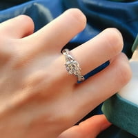 Vjenčani prsten iskrivljene pjenušava vrhunska velika kristalna krila krug ženski nakit-ruža Goldus
