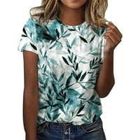 Zodggu Womens Grafički tunički bluza za trendy ponude Modni ženski kapica Kratki rukav Ljetni vrhovi
