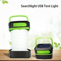 Hesoicy Camping set vodootporan, visoka svjetlina, sklopiva, solarna i USB punjiva reflirana svjetlost - osnovni pribor za kampiranje
