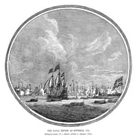 Engleska: Naval recenzija, 1773. N'The Naval recenzija u Spitead, 1773. ' Graviranje nakon ispisa, 1774.