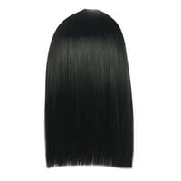 Yingua sintetička kosa ravna perika za kosu za crnu kosu sintetička perika