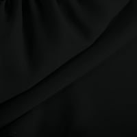 Žene Soild kratki rukav elegantna haljina na lisnatih rukava stranka Svečana plutana haljina za obnete