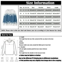 Odeća za žene stabilna odjeća Ženski pulover Top snježne pahuljice Snowman Print Casual Sports 3D Print Active Streetwear Bluza Tamno plava M