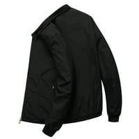 DTIDTPE jakna za spašavanje Muškarci Jesen Casual Pure Color Patchwork Jakna sa zatvaračem za patentno