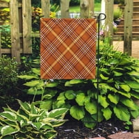 Smeđi pogranični tartan PLAJNI Uzorak tradicionalni karirani za digitalnu narančastu vrtu zastava za zastavu Dekorativna zastava Kuća baner