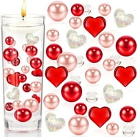 Valentinovo vaza ispunjena ljubavnom vazom ispunjenom setom ukrasa perle
