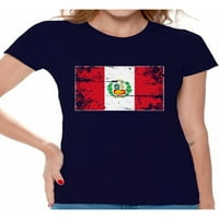 Awkward Styles Peru Flag majica za žene Peruanski nogometni dostovi iz Perua Peru Peruanska žena Peru