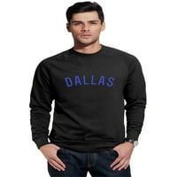Daxton Dallas Duks atletski fit pulover CrewNeck Francuska Terry tkanina, crna dukserica zelena slova,