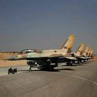 linija F-16i sufa izraelske zračne snage na baznim posterima HATZERIM Air Force Print by Ofer Zidon