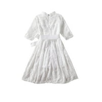Gotyou Girl's Toddler čipka princeza haljina s dugim rukavima suknja s remenom haljine elastične odjeće