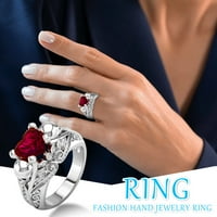 Ženski prsten Šareni cirkon vjenčani vjenčani nakit zvoni veličine 6-poklon prst