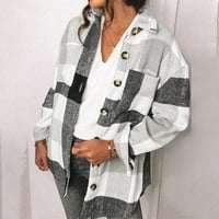 Fanxing Bool Block plaćena jakna za montažu Žene slatke V izrez dugih rukava s dugim rukavima Down Bluze