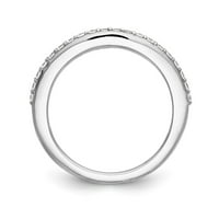 14k bijeli zlatni prsten za prsten za vjenčanje Diamond okrugle veličine 8