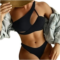 Ženski jedno rameni bikini set visokog struka kupaći kostim za kupaći kostim gornji kupaći kostim od