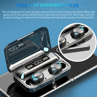 Bluetooth slušalice, bežični uši dodirnu kontrolu, Bluetooth 5. Ugrađeni mikrofon, LED slušalice za