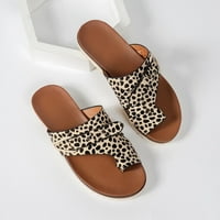 Pafei Tyugd Ljeto ravne sandale za žene Dressy Comfort korekcije kože prsten za prste cipele Casual