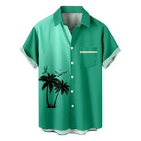 Cuoff Muške majice Muške modne etničke kratkih rukava Ležerna štamparija Havajska majica majica