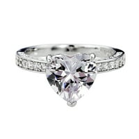Modna ženska ljubavna srčana cirkonija dijamantski prsten za angažman vjenčani prsten